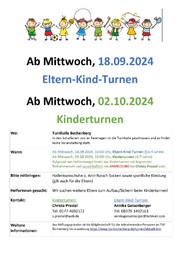 Eltern-Kind-Turnen und Kinderturnen startet...