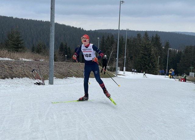 Aaron Zwack beim 2,5 km Skatingrennen am Sonntag!