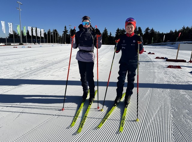 Linda Grotz und Moritz Odendahl in Vorbereitung auf das Staffelrennen!